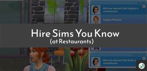 ts4hire|Mod: Hire Sims You Know